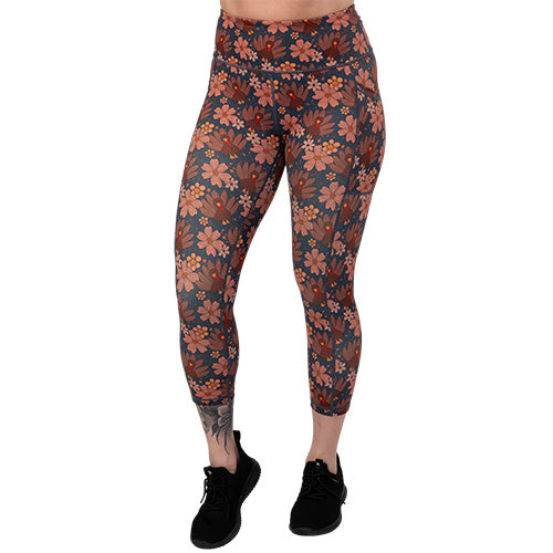 capri length turkey patterned leggings