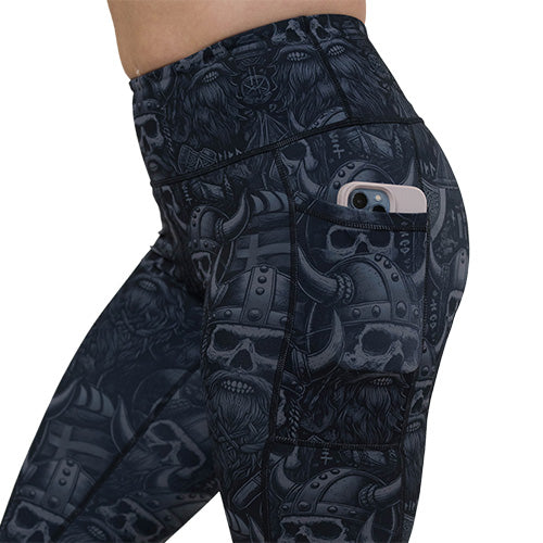 side pocket on the viking print leggings