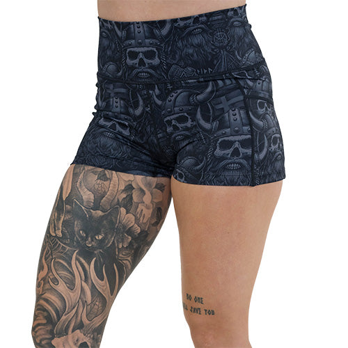 2.5 inch viking print shorts