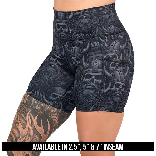 viking print shorts available in 2.5, 5 & 7 inch inseams