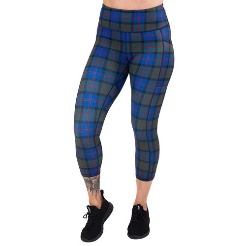 Blue plaid leggings best sale