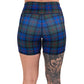 back of the 5 inch plaid shorts