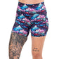 5 inch snowy mountain patterned shorts