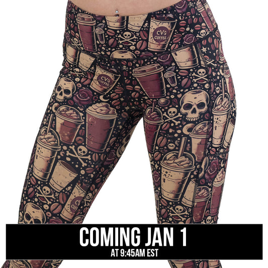 coffee and skull print leggings coming soon