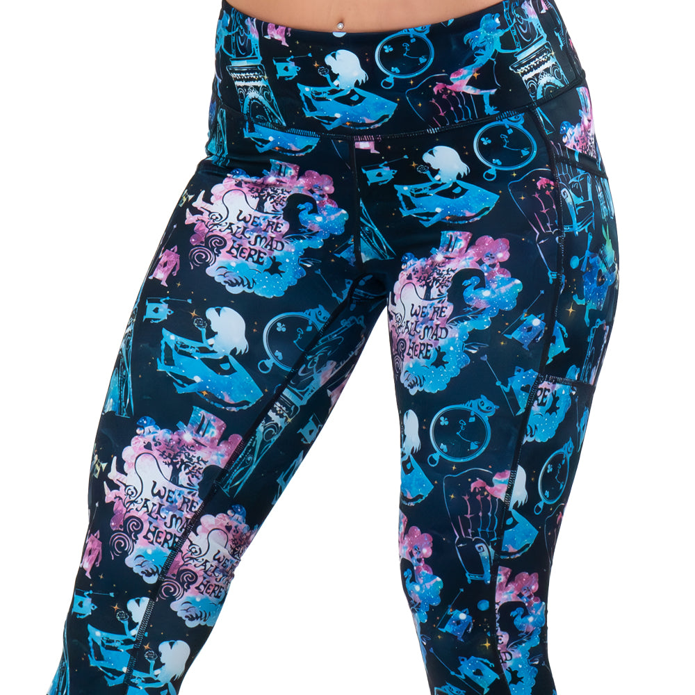 alice in wonderland inspired leggings