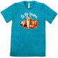 teal shirt with a football, coffee and pumpkin graphic on it with the quote "tis the season" on it