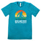 teal shirt with the text "Hide And Seek World Champion" on it