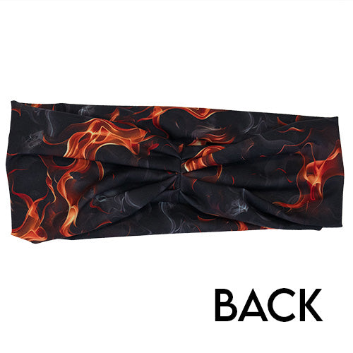 back of the flame print headband