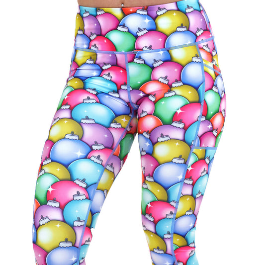 Christmas ornaments print leggings