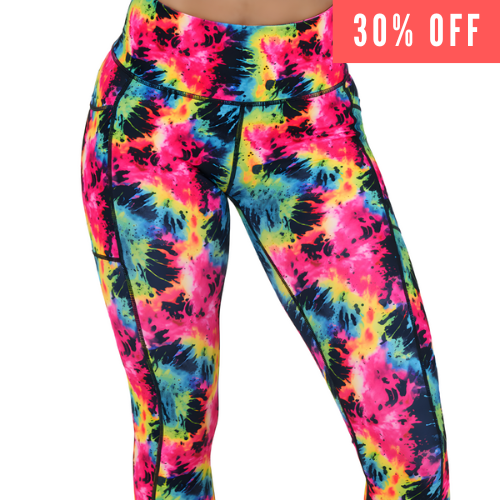 Neon Tie Dye Leggings