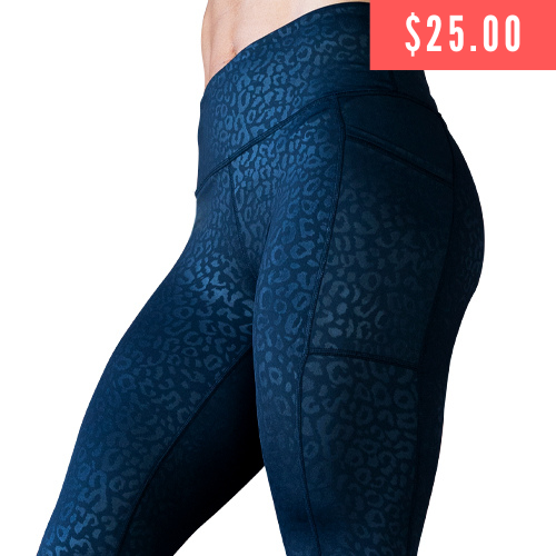 $25 Black Leopard Leggings