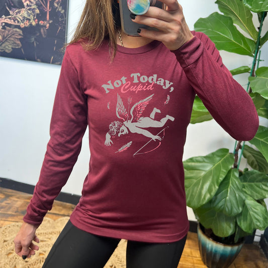 Long Sleeve Tee | Not Today, Cupid - Bow & Arrow