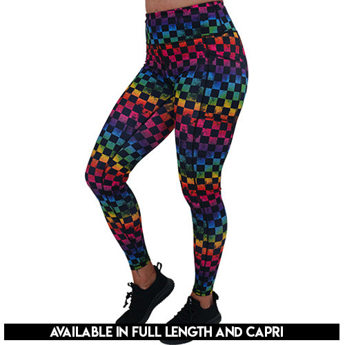 rainbow checkers leggings available lengths