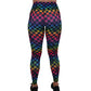 back of the rainbow checkers leggings