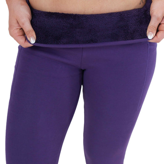 purple fleece leggings