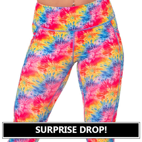 rainbow tie dye leggings surprise drop