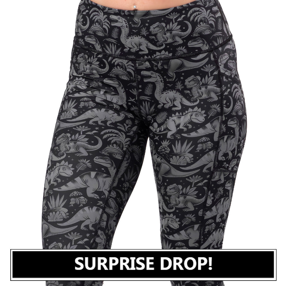 dino print leggings surprise drop