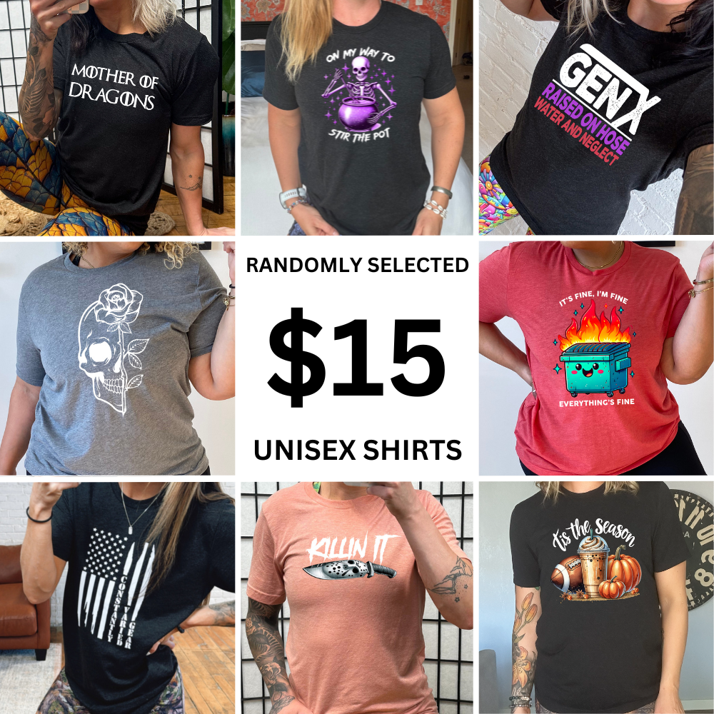 $15 randomly selected unisex shirts