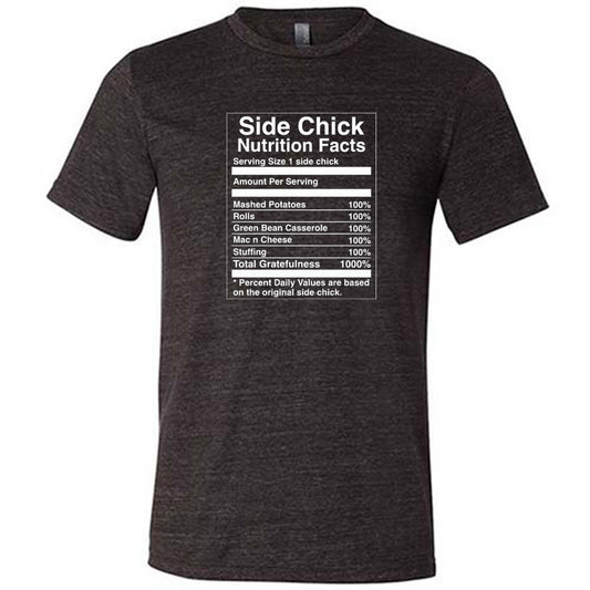 black Side Chick Nutrition Facts Shirt