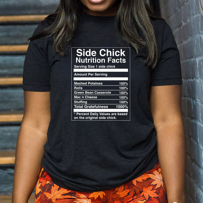 black Side Chick Nutrition Facts Shirt