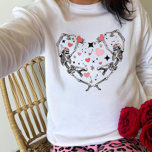 Skeletons Heart Crew Neck