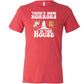 red "There's Some Horrors In This House" shirt