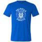 blue shirt with the text "Valhalla Awaits" on it