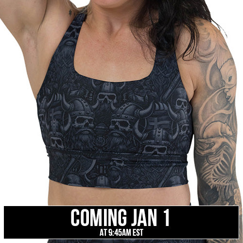 viking print sports bra coming soon