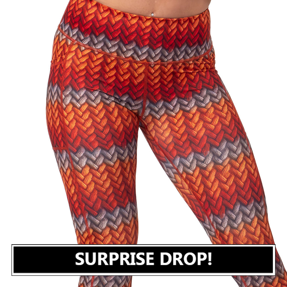 knit patterned leggings surprise drop