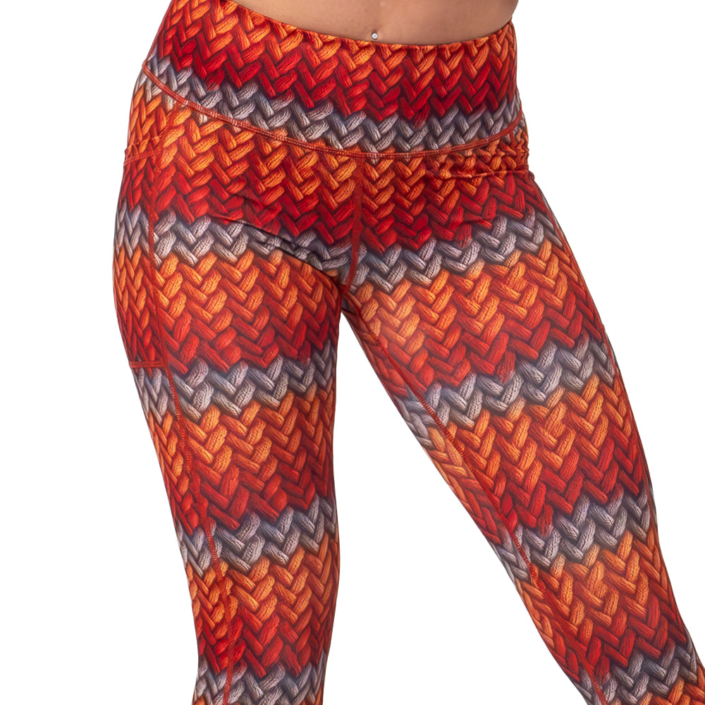 knit patterned leggings