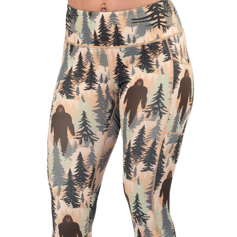 big foot themed leggings