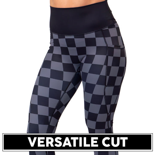 black checkers leggings