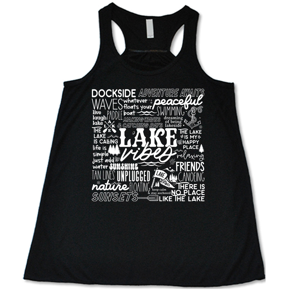 black Lakeside Tank Top