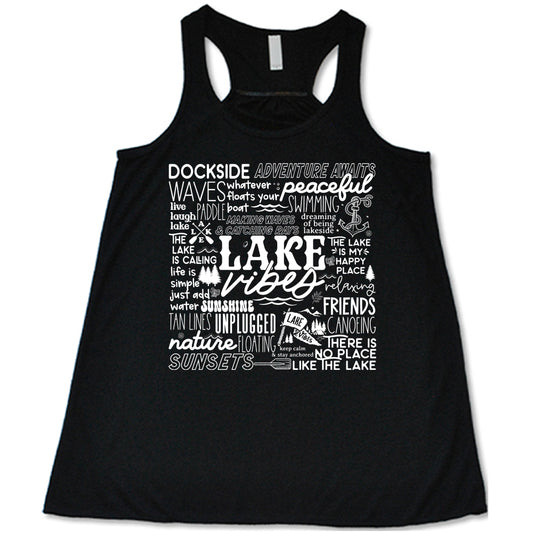 black Lakeside Tank Top