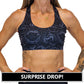 black and grey vampire themed sports bra surprise drop