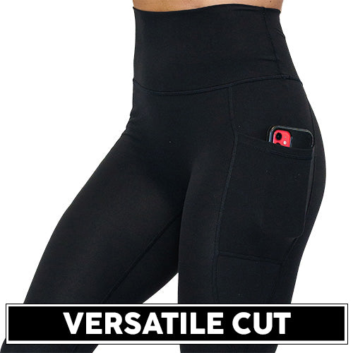 black versatile cut leggings