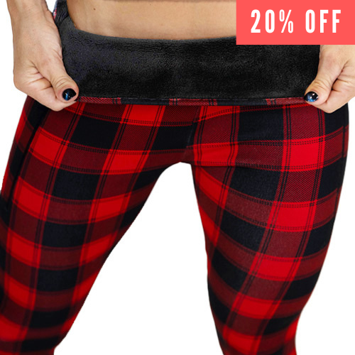 20% off of the fleece lined buffalo plaid leggings