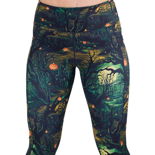 spooky forest themed leggings