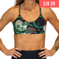 $18.99 green, black, brown and tan camo skull patterned bra 