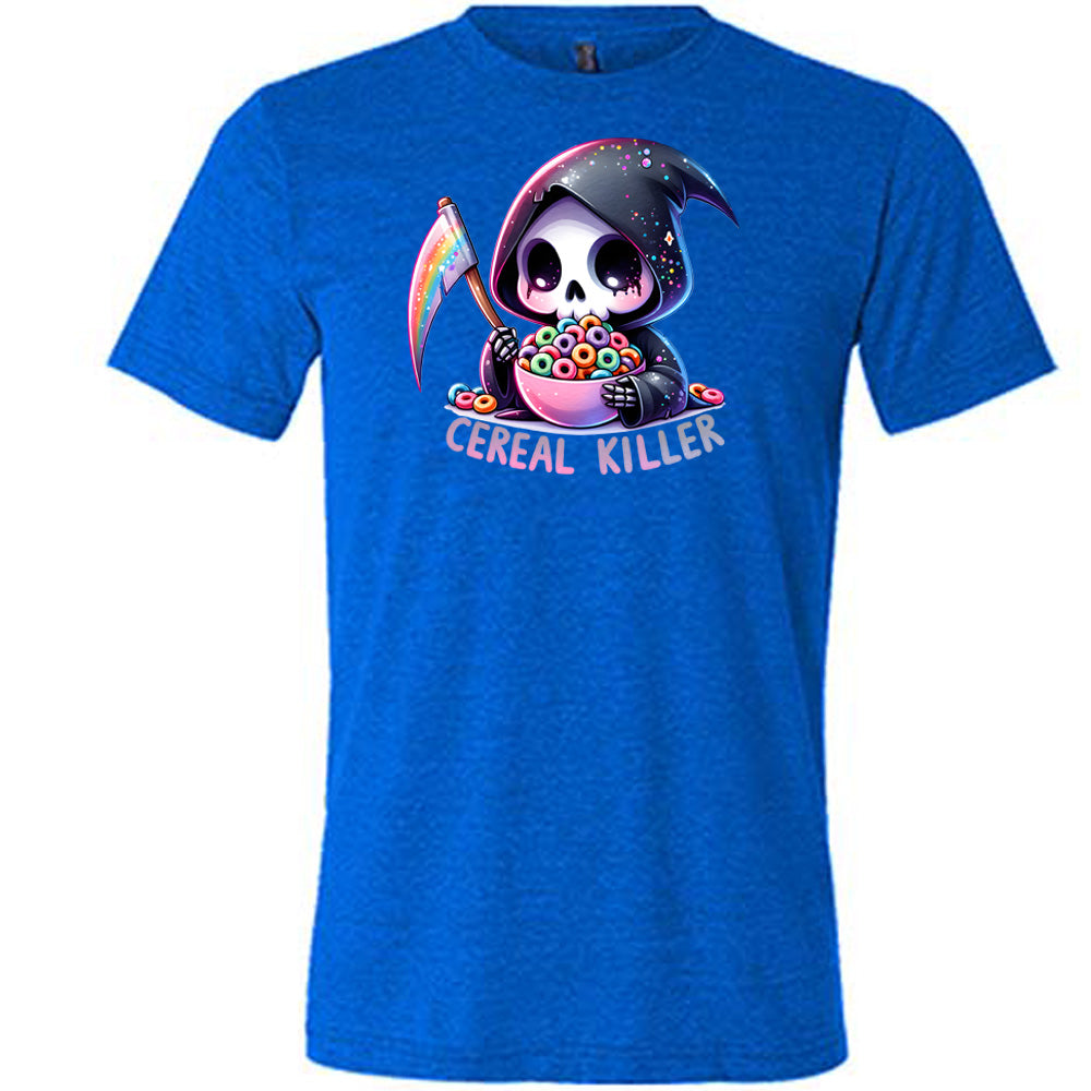 blue "Cereal Killer" unisex shirt