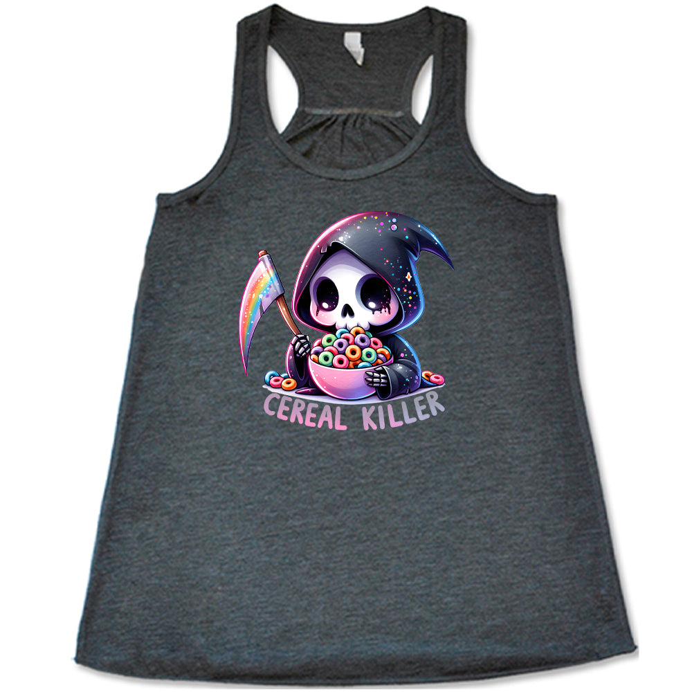 grey "Cereal Killer" racerback tank top