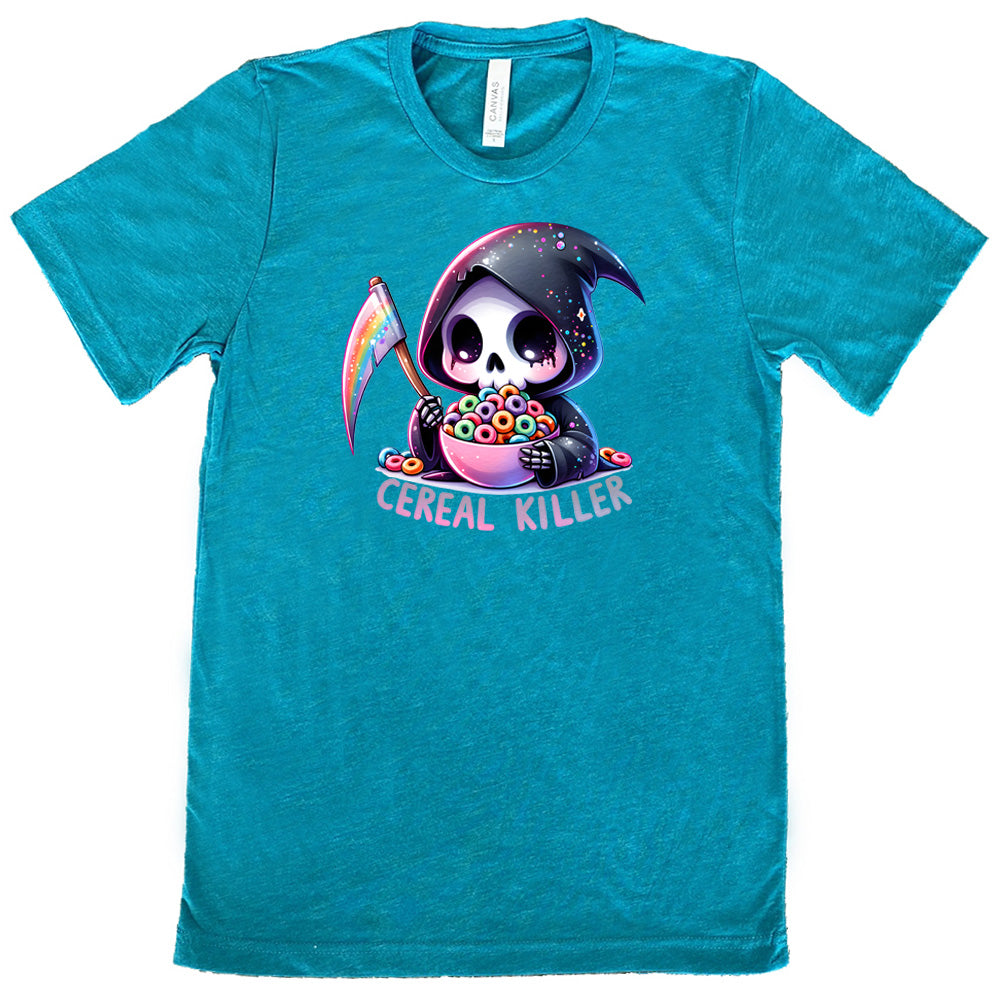 teal "Cereal Killer" unisex shirt