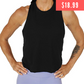 $18.99 black waist length crop top