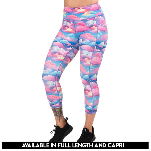 cloud patterned leggings available lengths