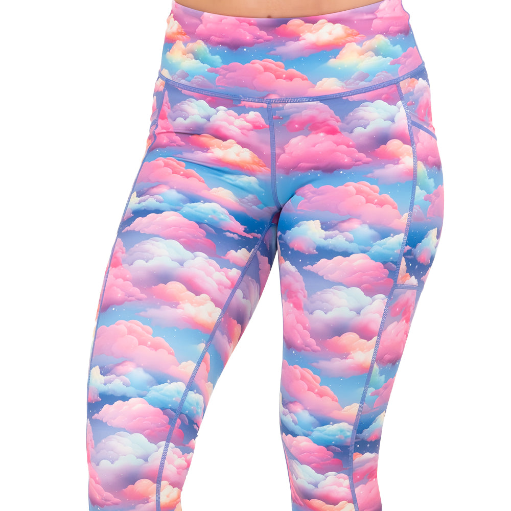 cloud patterned leggings