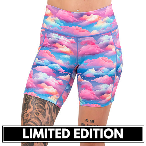 limited edition cloud patterned shorts