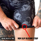 non slip strip on the skull kettlebell print shorts