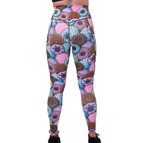 back of the donut patterned leggings