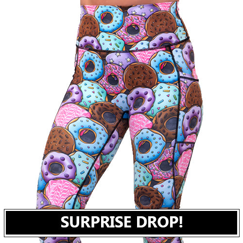 donut patterned leggings surprise drop