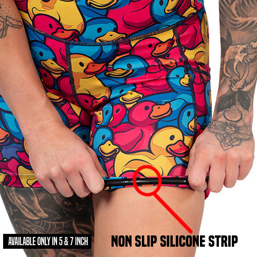 non slip strip on the rubber duck print shorts